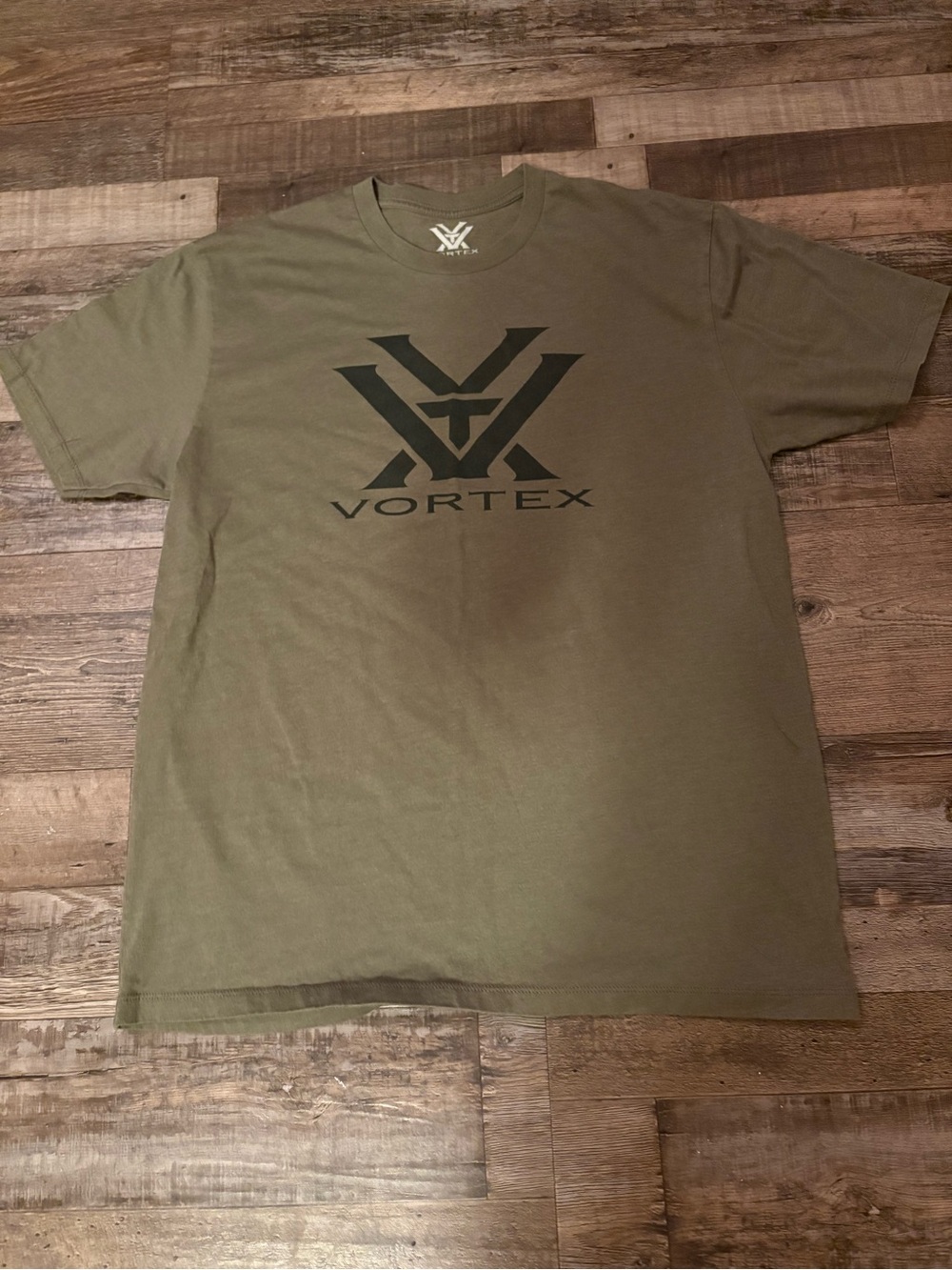 Vortex Olive Green Short Sleeve Logo Tee Men’s Size Large